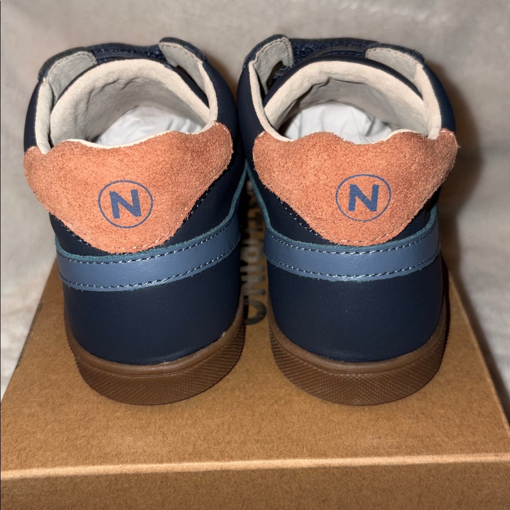 NWT Naturino Singery High Top Sneaker in Navy-Celeste-Copper - Picture 11 of 15